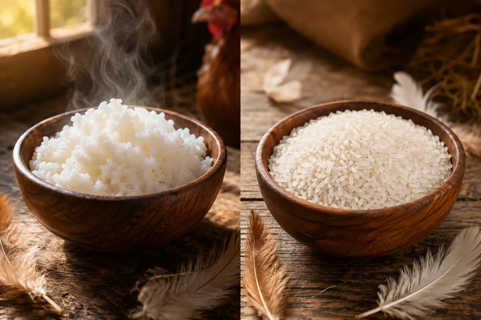 Can Chickens Eat Brown Rice or White Rice?