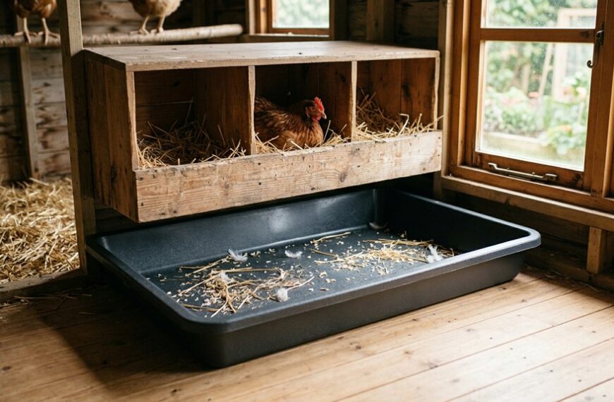 clean coop poop boards trays