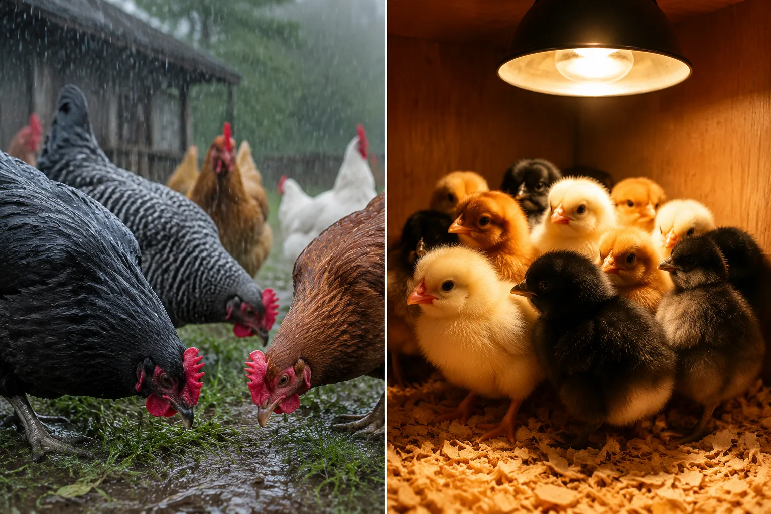 Do Baby Chicks Need More Protection from Rain Than Adult Chickens?