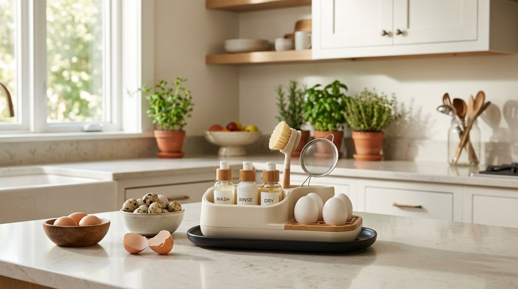 faster egg washing kits