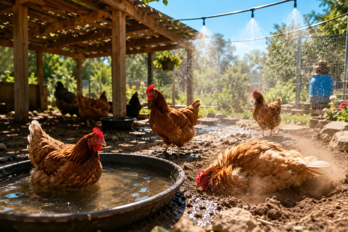 How to Keep Chickens Cool in Summer