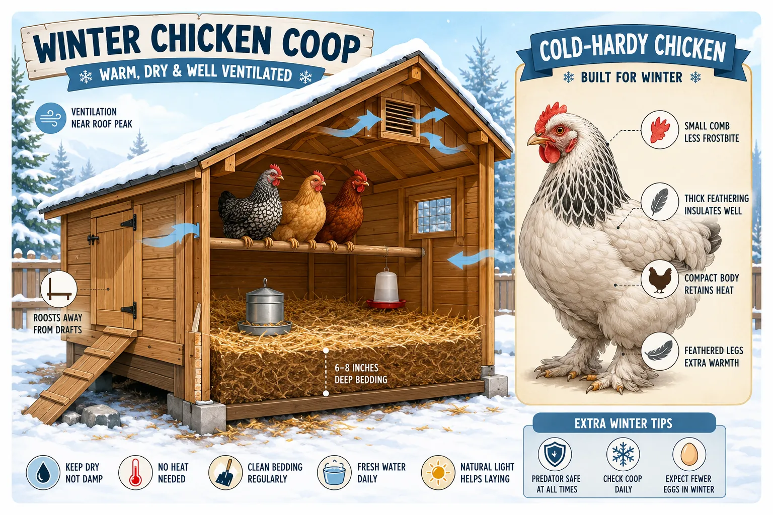What Makes a Chicken Breed Cold Hardy