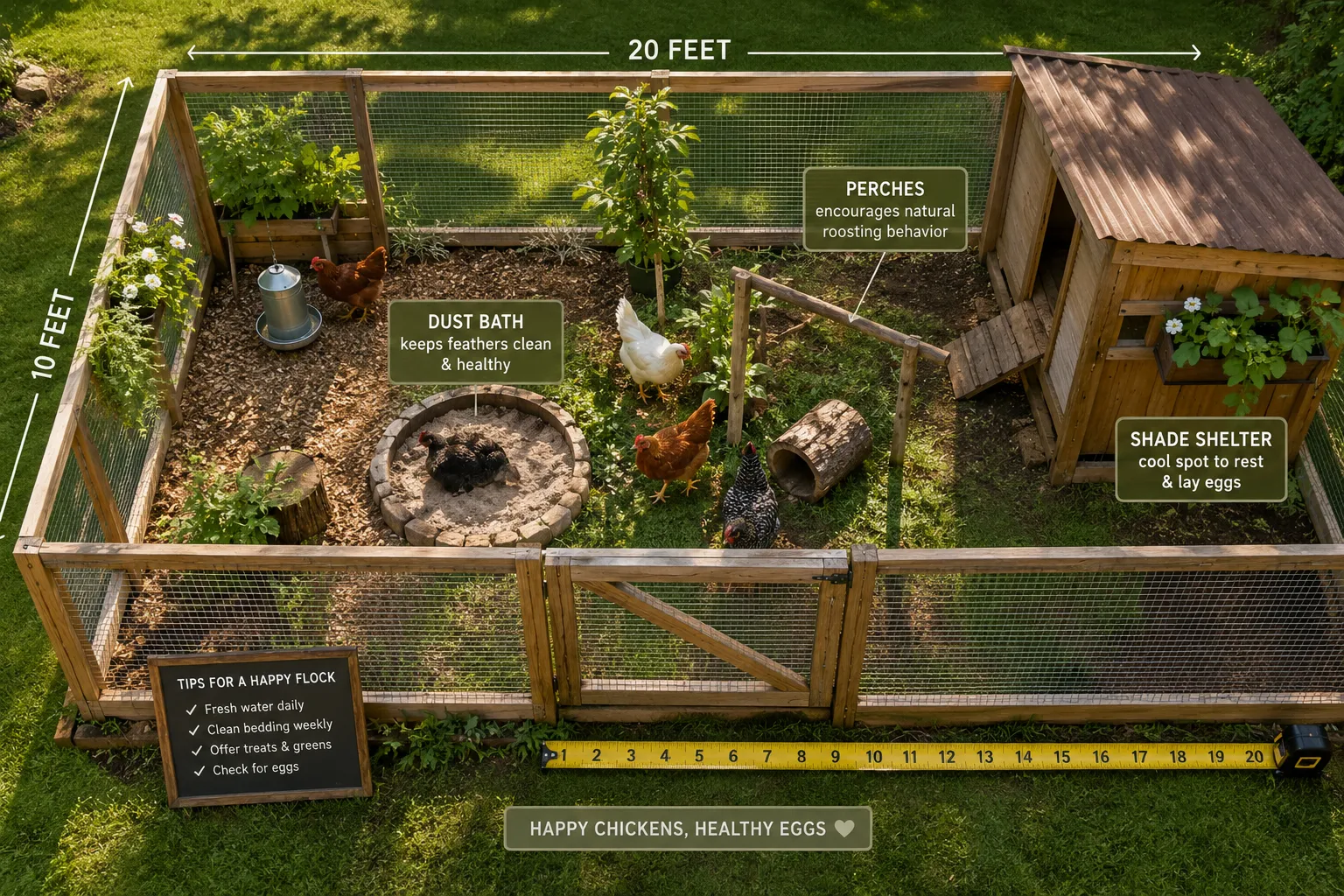 What's the Difference Between Coop Space and Run Space for Chickens?